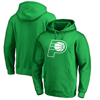 Indiana Pacers Fanatics Branded St. Patrick's Day White Logo Pullover Hoodie - Kelly Green